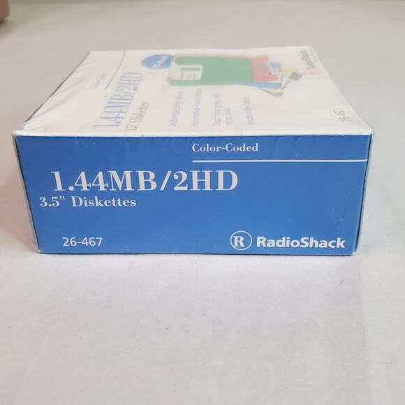Radio Shack Floppy Diskettes 1.44 MB/2HD 3.5" 1 Pack of 10 Color Coded 26-467 - Picture 6 of 8